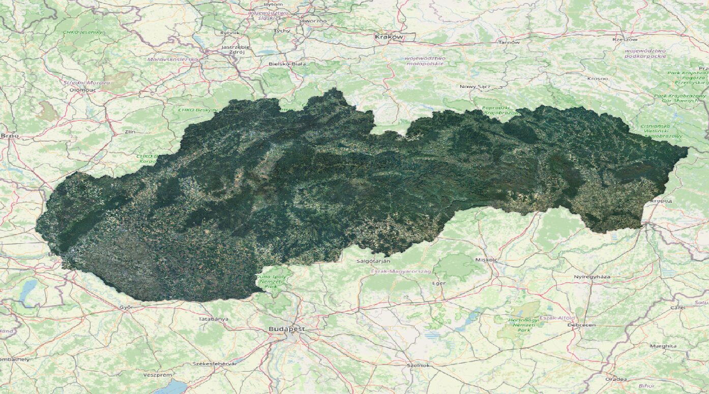 Orto_SK ZL16 ZBGIS  Celá Slovenská republika jednotlivé čtverce